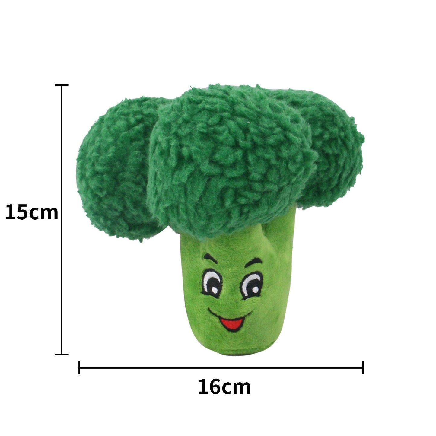 Plush Dog Toy Broccoli Soft Squeaky Chew Toy 5