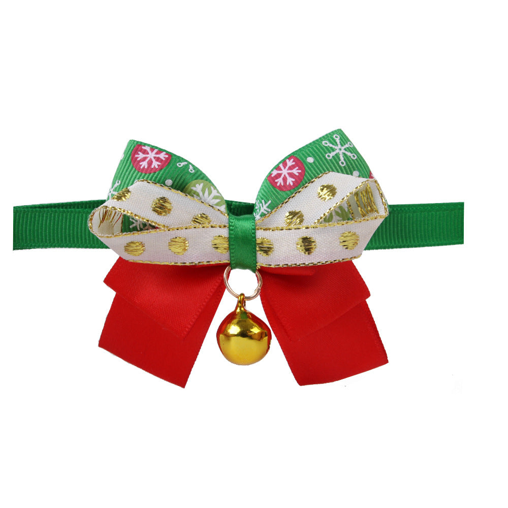 Polyester Dog Collar Christmas Bow Lightweight Festive 5