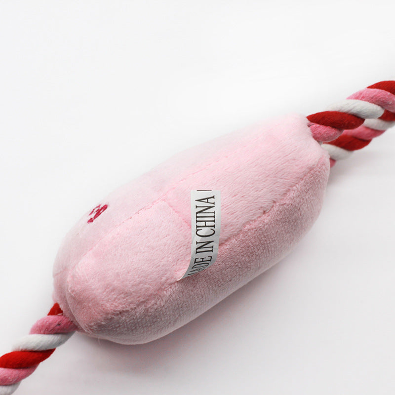 Plush Dog Toy Happy Dog Cotton String 32x12x9cm 5