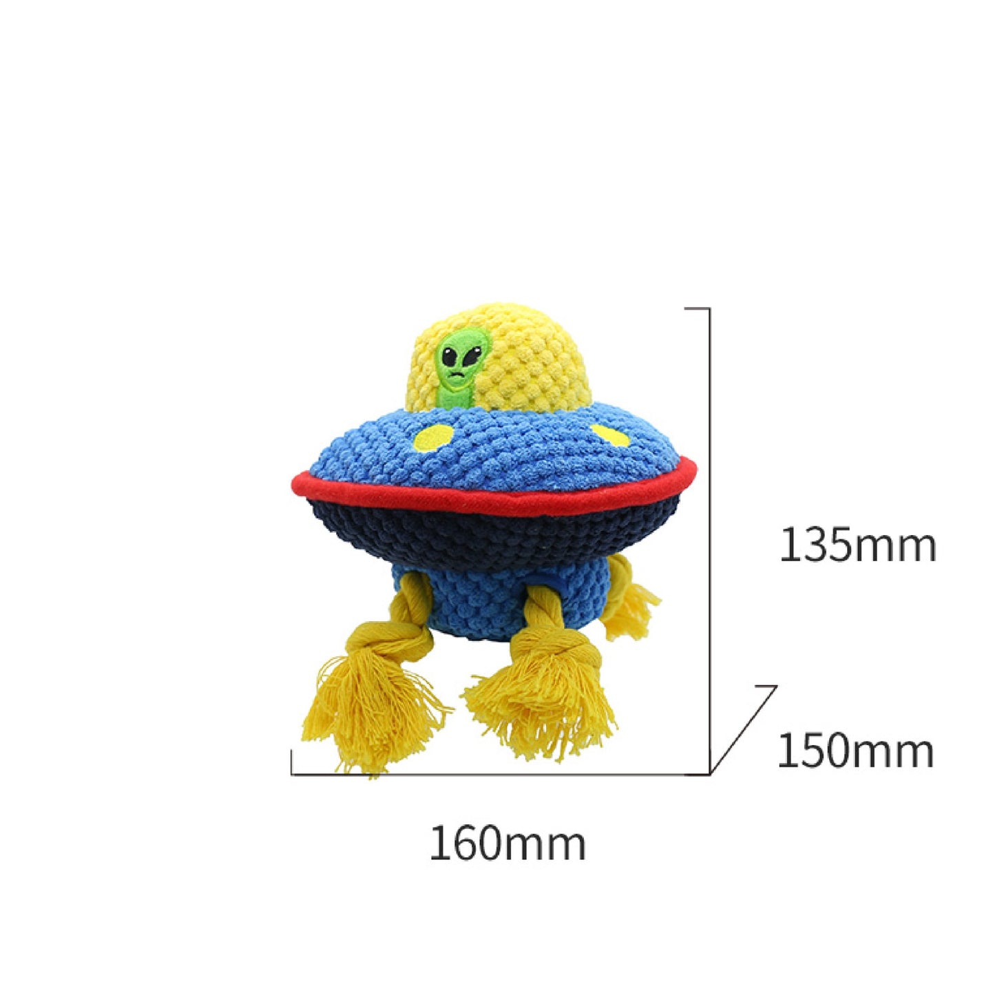 UFO Plush Dog Rope Toy Interactive Chew Toy 2