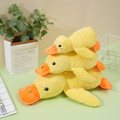 Plush Dog Toy Squeaky Duck Durable Chew Toy 2