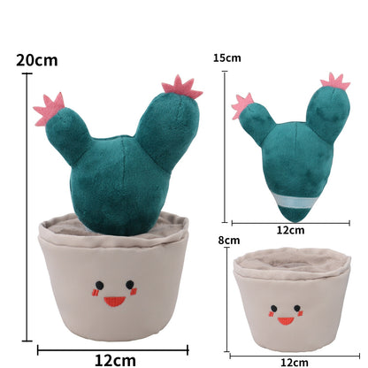 Cactus Plush Dog Toy Soft Interactive Stuffed Toy