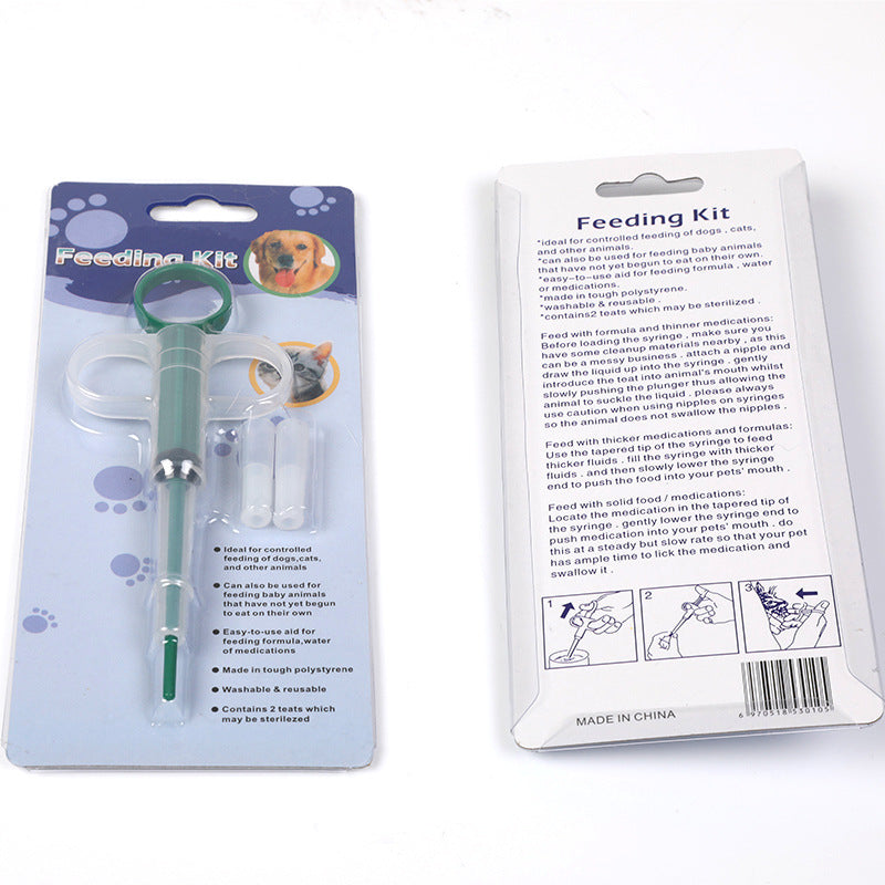 Plastic Pet Medication Feeding Syringe Utensil 15x5cm 2