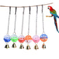 Plastic Parrot Cage Rattle Toy with Bell 20cm Hanging Accessory