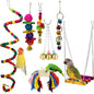 Wooden Parrot Chew Toy Hanging Set 7 Pack