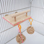 Wooden Parrot Ladder Springboard Swing Cage Toy 2