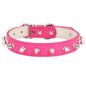 Spiked Leather Dog Collar Adjustable Durable Studded 6