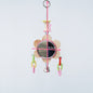 Wooden Parrot Mirror Toy Hanging Cage Accessory 3