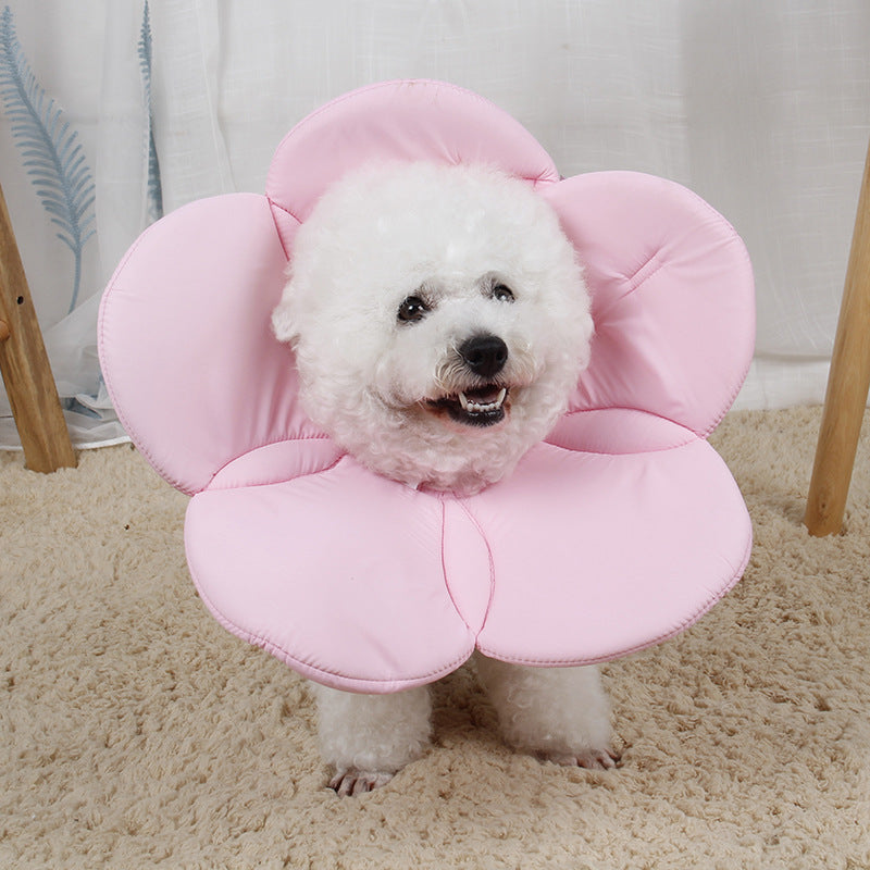 Polyester Dog Cone Soft Flower Shape Adjustable Neck S to XL 4