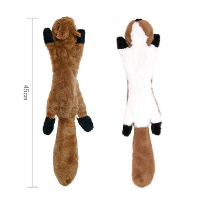 Plush Dog Toy Squeaky Animal with 2 Squeakers Soft Lightweight 3