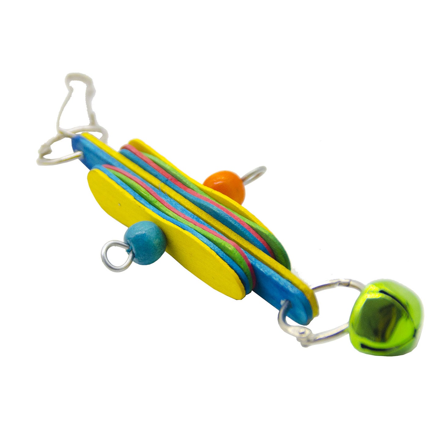 Natural Wood Parrot Chew Toy Flower Hanging Cage Accessory 4