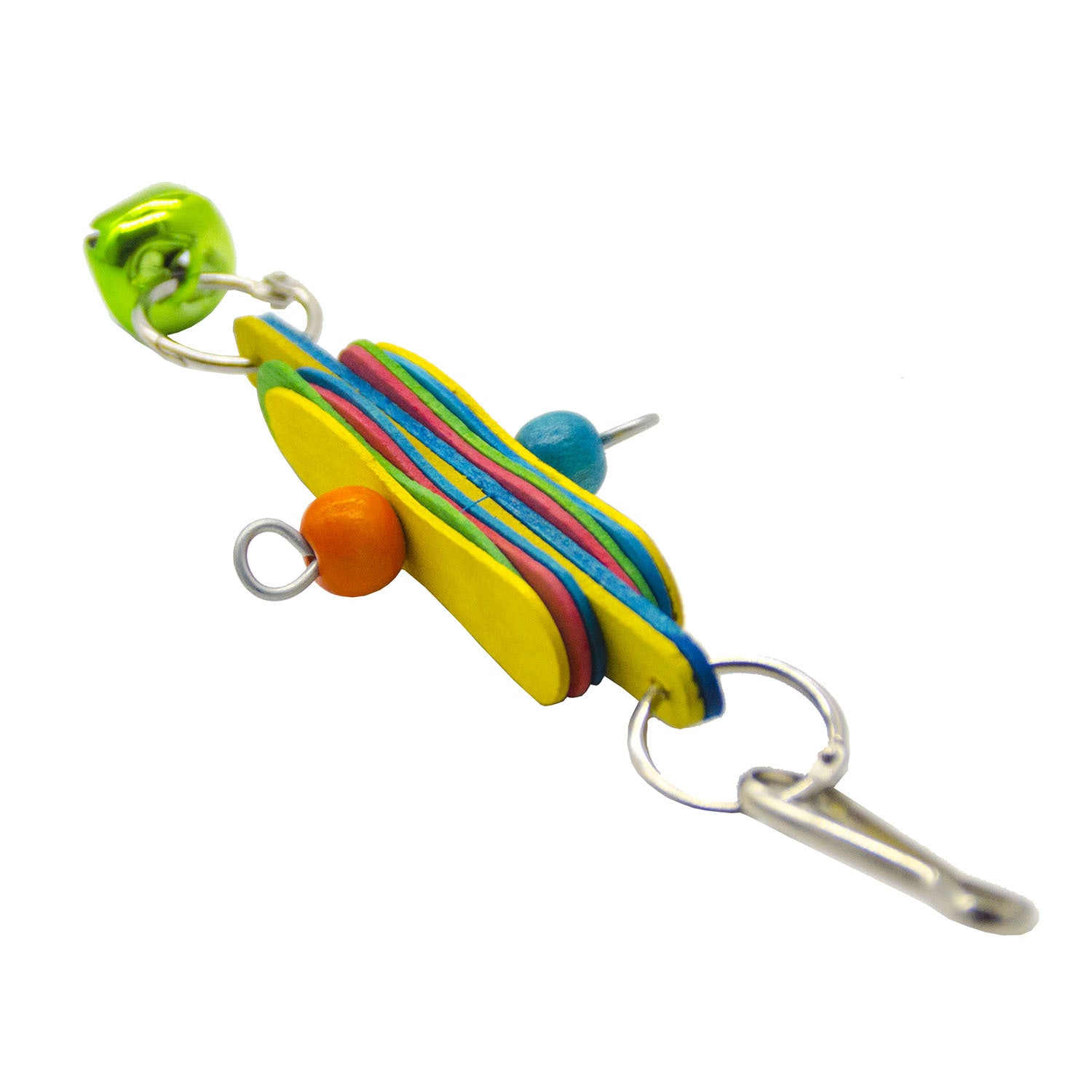 Natural Wood Parrot Chew Toy Flower Hanging Cage Accessory 5