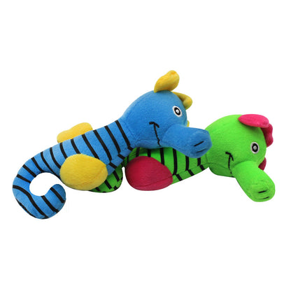 Seahorse Plush Dog Toy Soft Interactive Chew Toy 4
