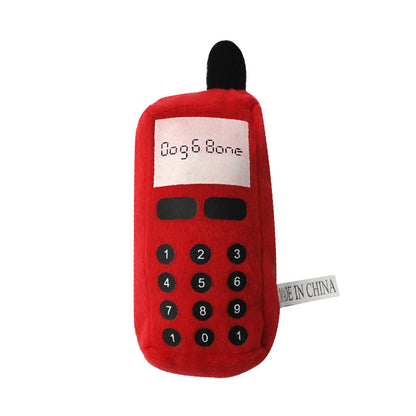 Plush Dog Toy Mobile Phone Squeaky Soft Cotton 12.5x6x5cm 2
