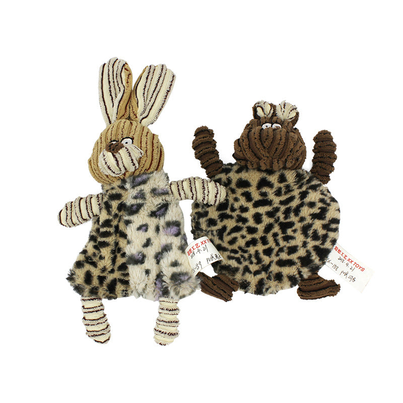 Corduroy Animal Plush Dog Toy Soft Velvet Plush Rabbit and Horse