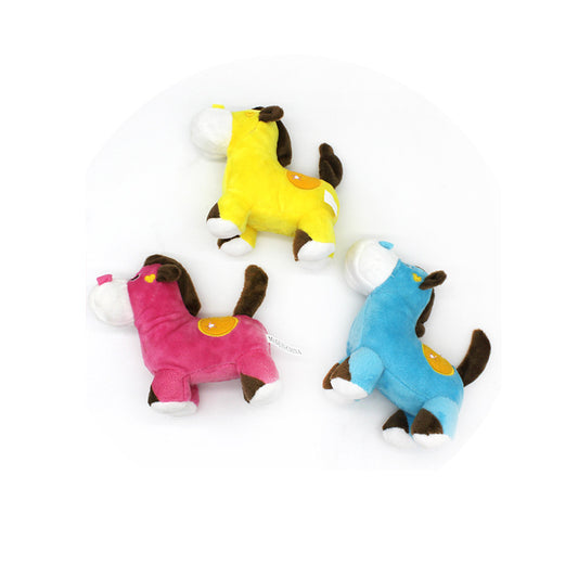 Donkey Plush Dog Toy Super Soft Squeaky 14x12CM