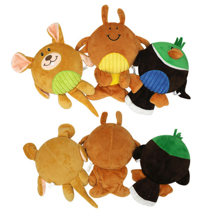 Plush Dog Toy Duck Rat Shrimp Soft Squeaky Interactive