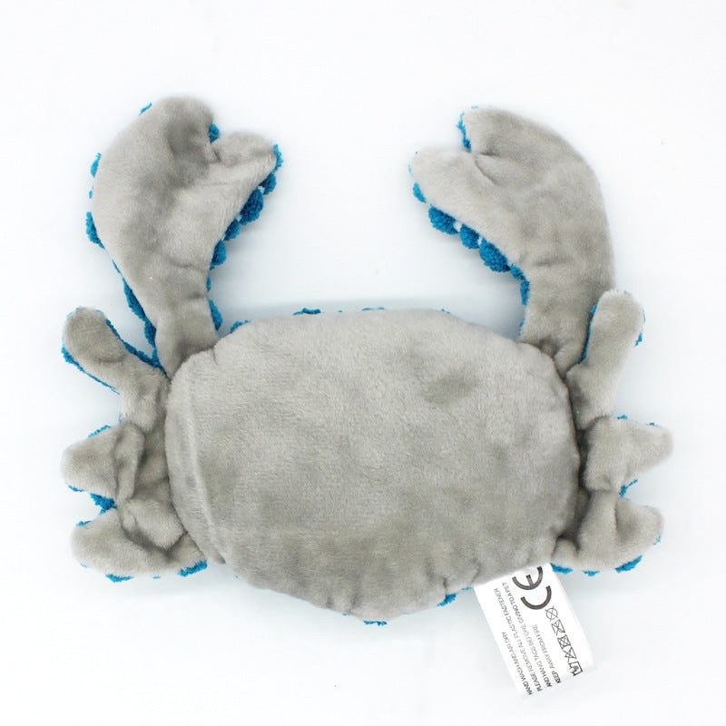Crab Plush Dog Toy Soft Interactive Chew Toy 5