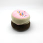 Round Plush Dog Toy Soft Squeaky Bread Shape 4