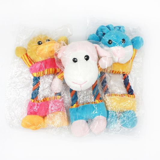 Plush Dog Toy Monkey Rabbit Duck Soft Squeaky