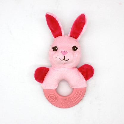 Plush Dog Teether Toy Soft Chew Squeaky Pet Toy 4
