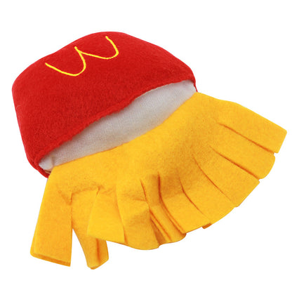 French Fries Plush Dog Toy Soft Interactive Squeaky 4
