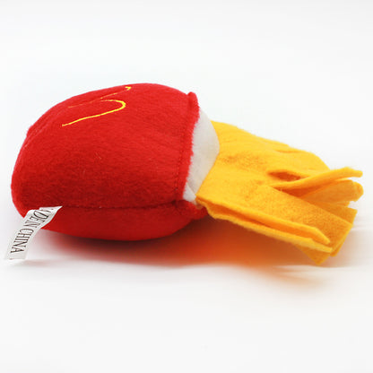 French Fries Plush Dog Toy Soft Interactive Squeaky 3