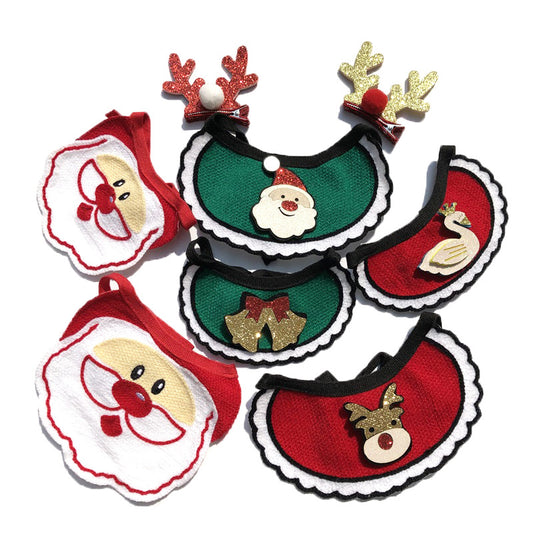 Wool Dog Bandana Christmas Cute Festive Pet Scarf