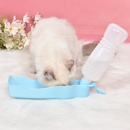 Outdoor Dog Water Bottle Portable ABS Plastic Feeder 500ml 2