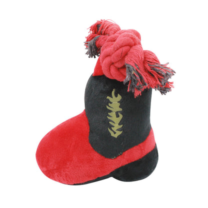Plush Dog Toy Boot Shape Cotton String 12x11cm 4