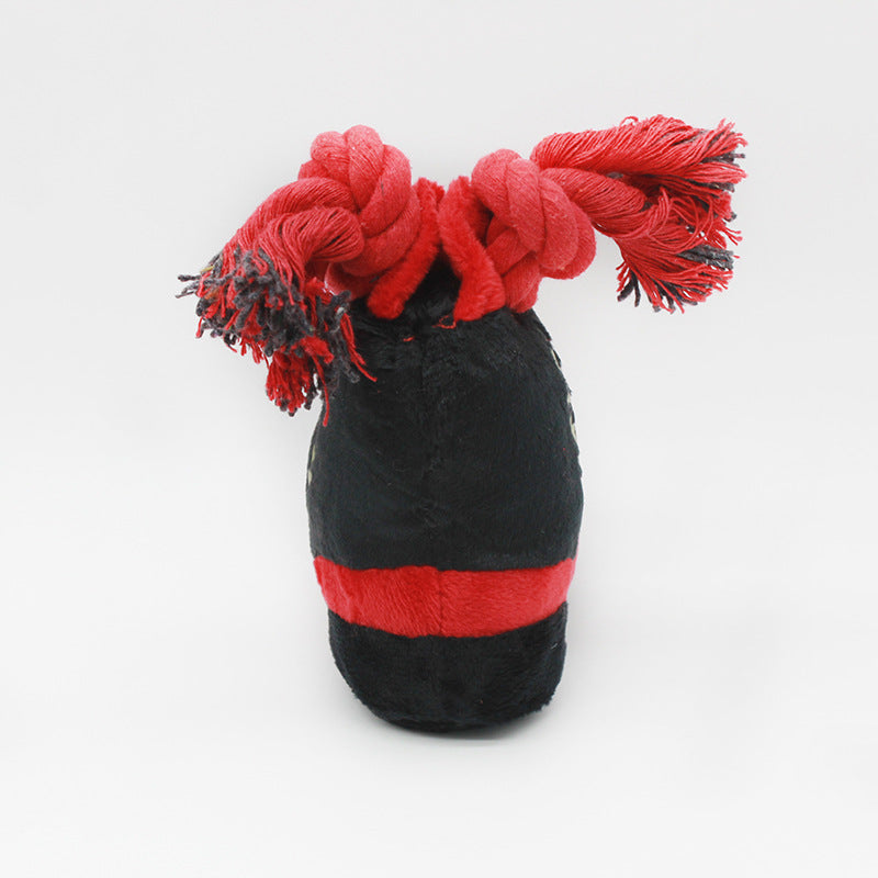 Plush Dog Toy Boot Shape Cotton String 12x11cm 2