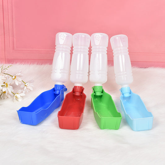 Outdoor Dog Water Bottle Portable ABS Plastic Feeder 500ml