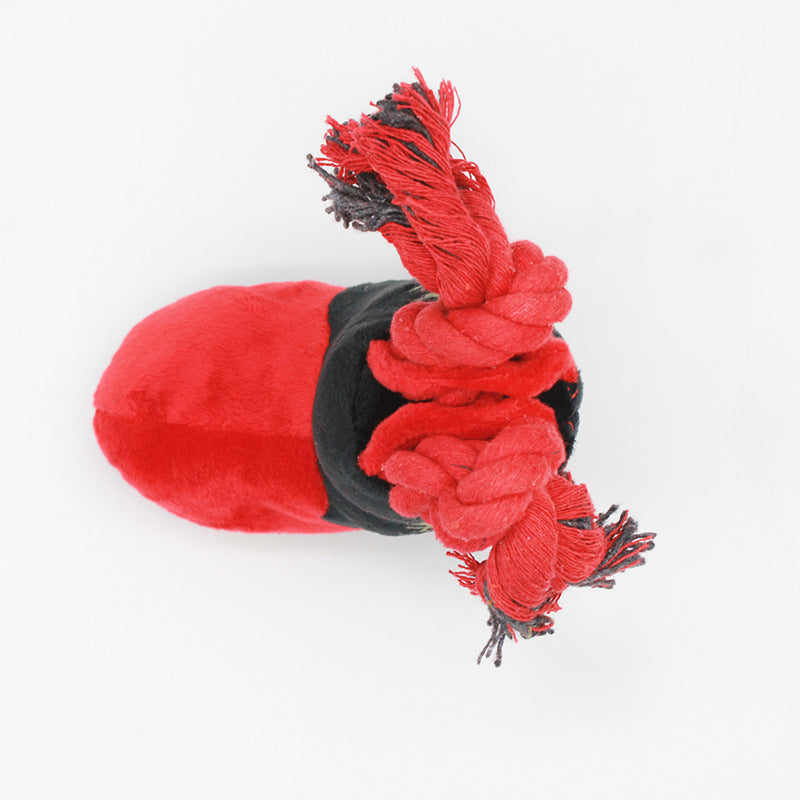 Plush Dog Toy Boot Shape Cotton String 12x11cm 3