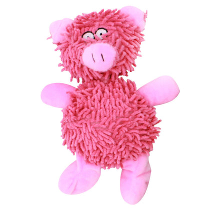 Plush Frog Dog Toy Microfiber Cotton String 22x12CM 3