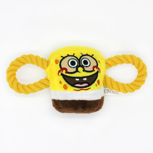 SpongeBob Plush Dog Rope Toy Soft Interactive Chew