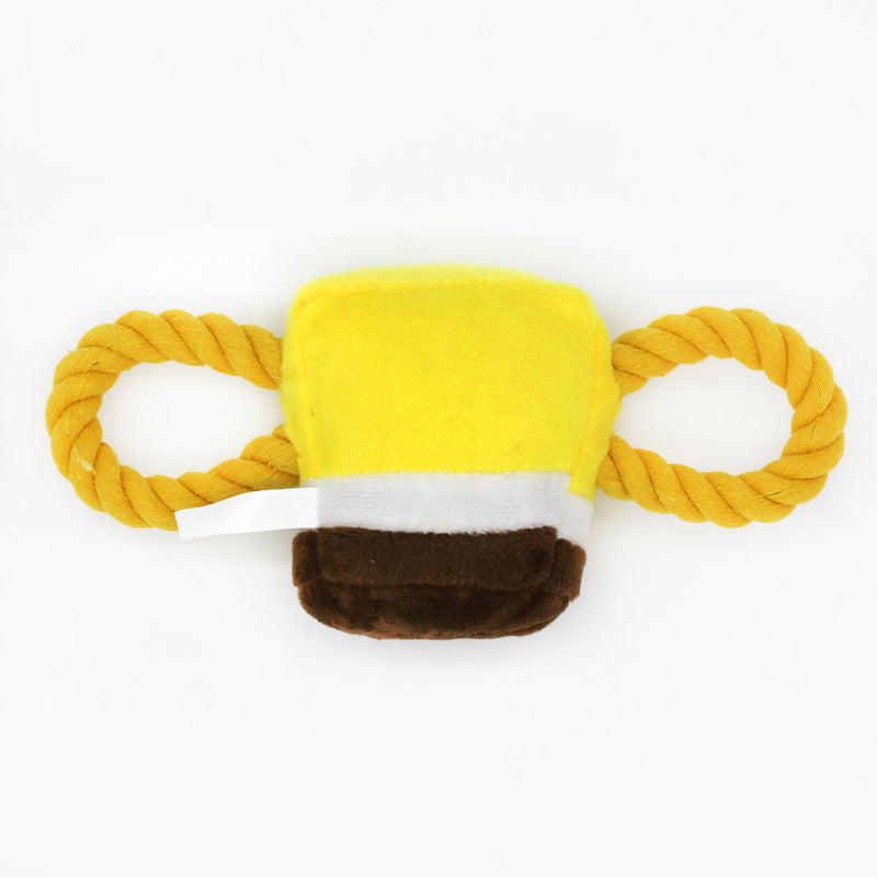 SpongeBob Plush Dog Rope Toy Soft Interactive Chew 3