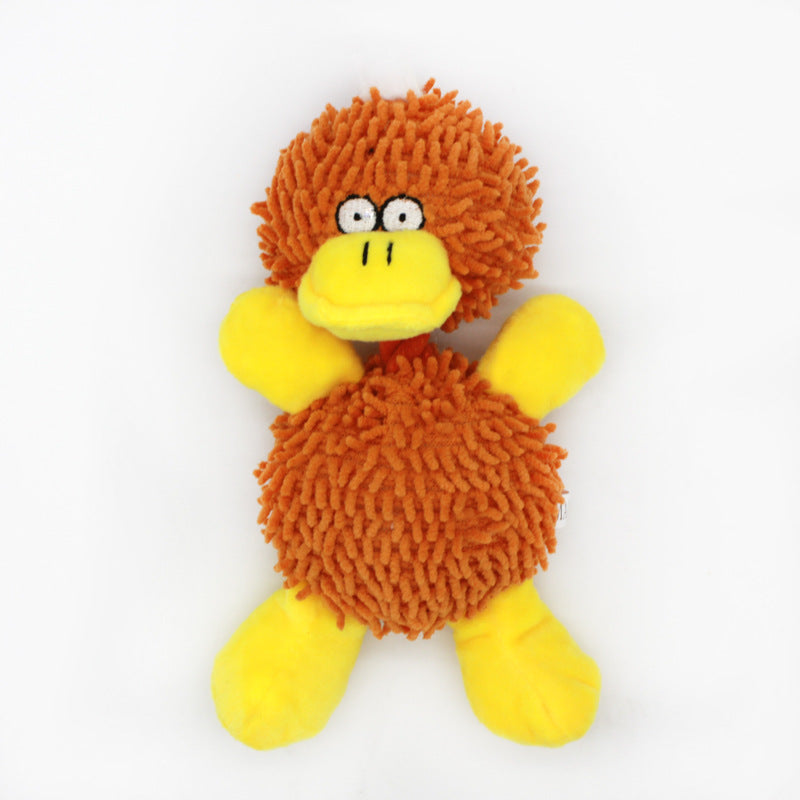 Plush Frog Dog Toy Microfiber Cotton String 22x12CM 2
