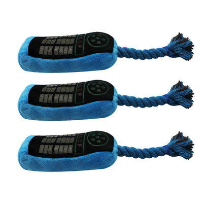 Plush Dog Toy Cellular Phone Shape with Cotton Rope 23x5cm 2