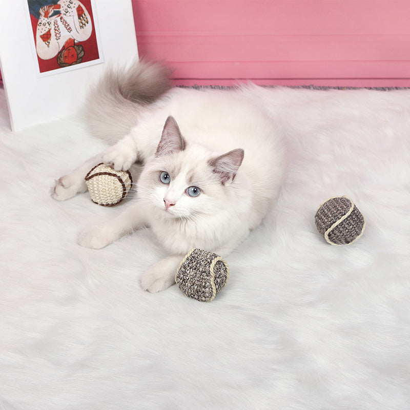 Sisal Rope Cat Toy Ball Natural Lightweight for Cats 2