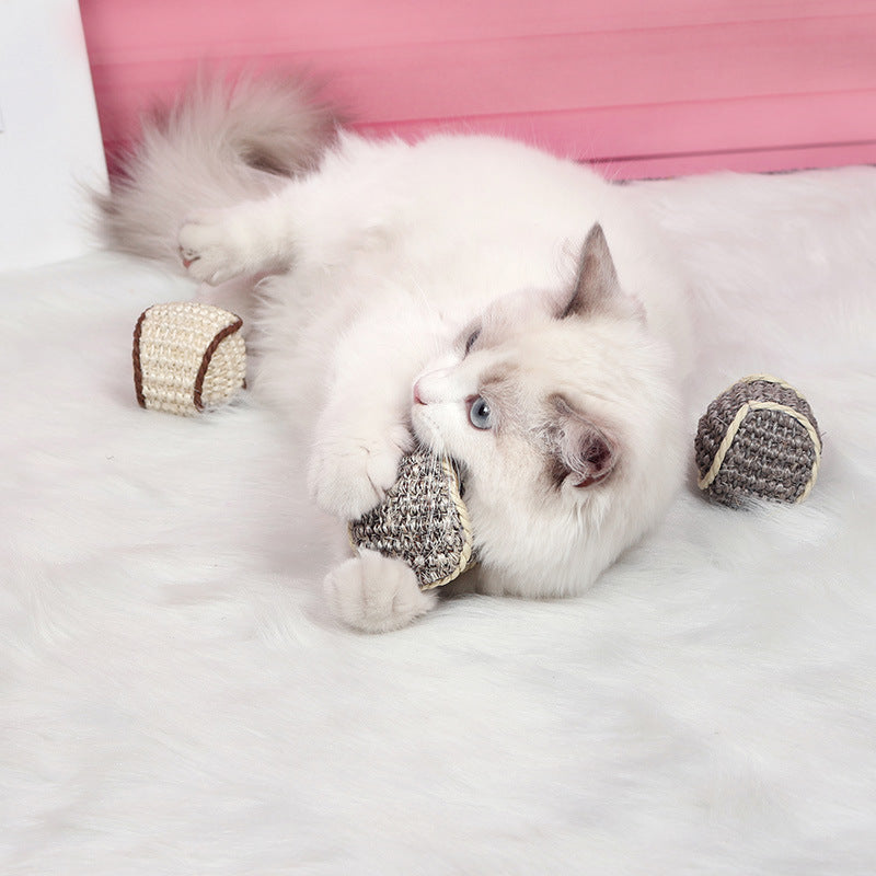 Sisal Rope Cat Toy Ball Natural Lightweight for Cats 3