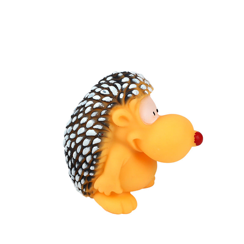 Hedgehog Dog Chew Toy TPR Plastic Durable 10x6cm 3