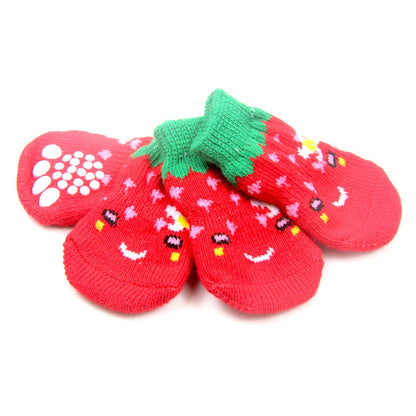 Cotton Dog Warm Socks Christmas Holiday 4 Pack Set 7