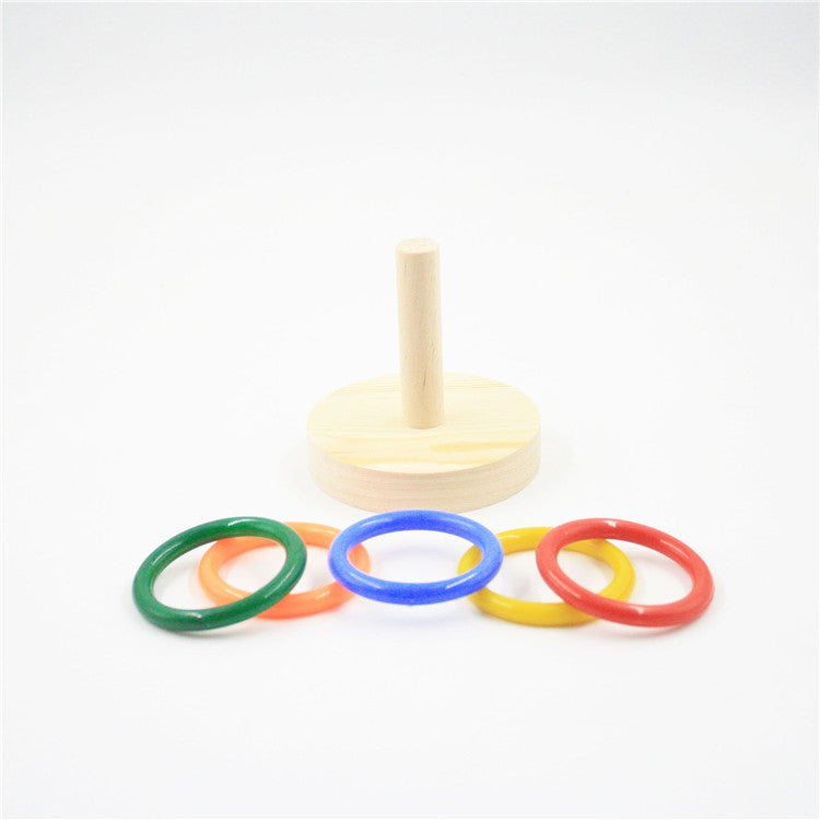 Pine Plastic Parrot Training Ring Stacking Toy for Parrots 2