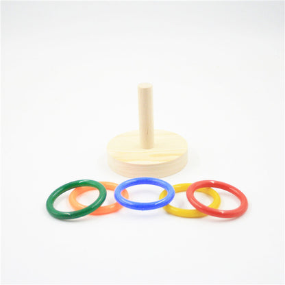 Pine Plastic Parrot Training Ring Stacking Toy for Parrots 2