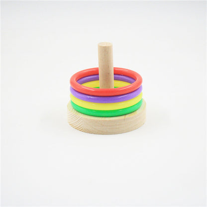 Pine Plastic Parrot Training Ring Stacking Toy for Parrots 4