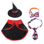 Halloween Dog Costume Set Cute Pumpkin Bow Tie with Witch Hat 10