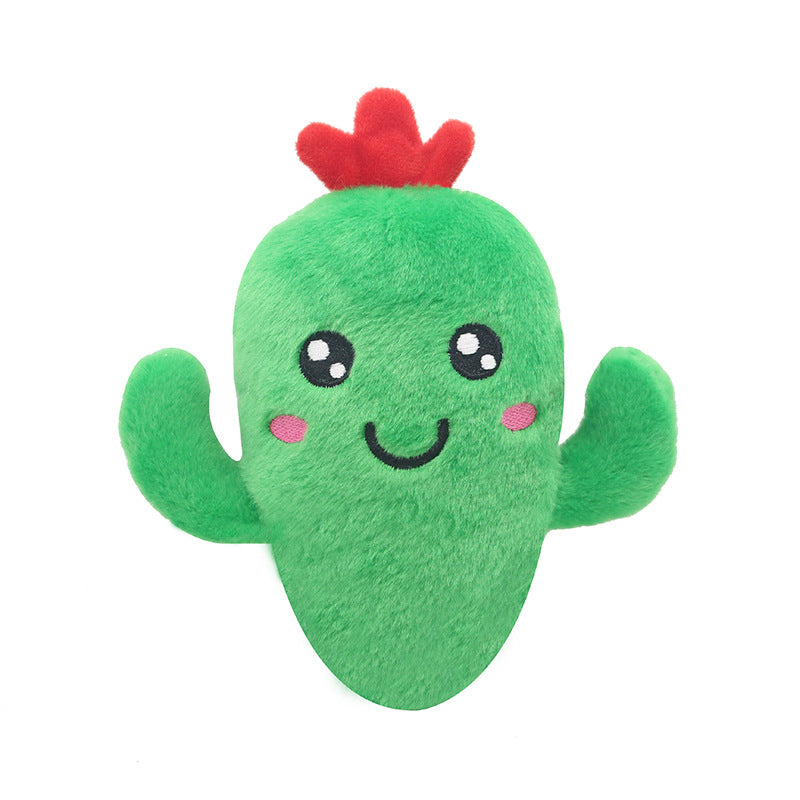 Plush Dog Toy Squeaky Fruit and Vegetable Shapes 9
