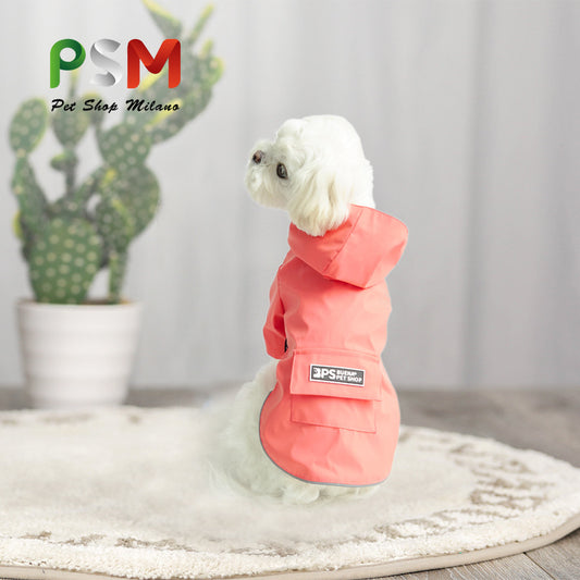 Waterproof Hooded Cat Raincoat PU Material Multiple Sizes