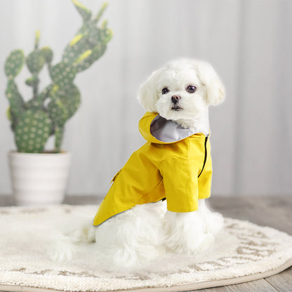 Waterproof Hooded Cat Raincoat PU Material Multiple Sizes 2