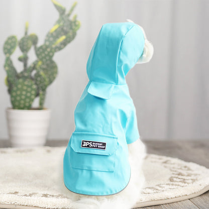 Waterproof Hooded Cat Raincoat PU Material Multiple Sizes 3